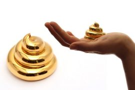 La cacca d'oro perfetta ricciolo-cacca-oro