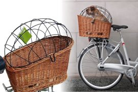 Cestino per bici per cani con copertura di sicurezza cestino-da-bici-per-cani