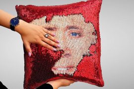 Cuscino con paillette Nicolas Cage Cuscino Nicolas Cage