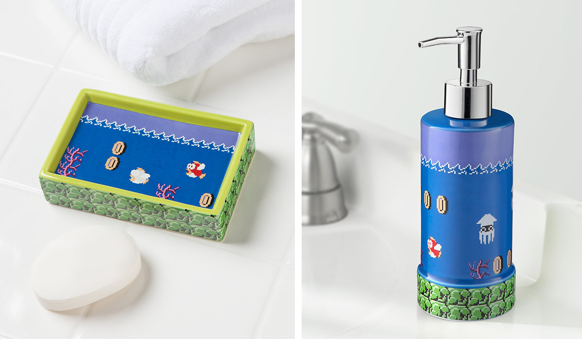 Portasaponetta e dispenser sapone Super Mario