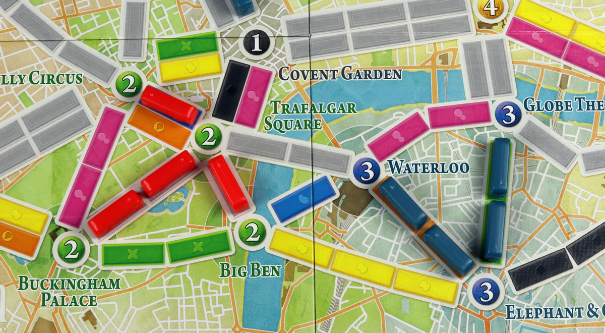 Ticket to Ride Londra: Distretti