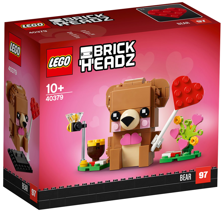 Orso di San Valentino LEGO BrickHeadz (scatola)