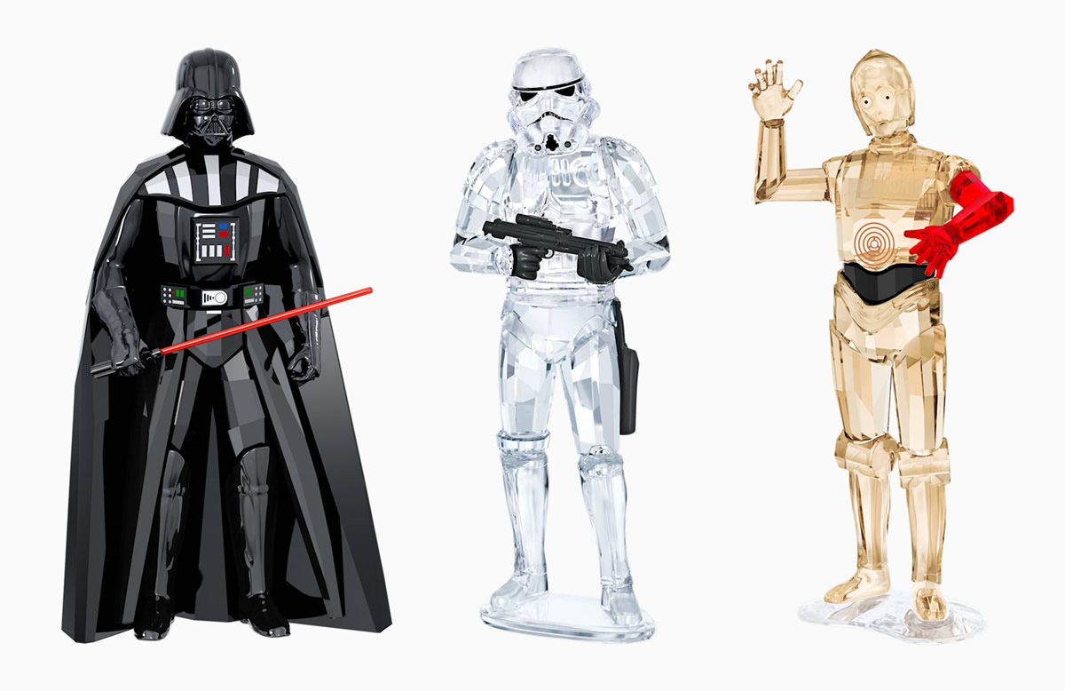 Swarovski Star Wars - Darth Vader, Stormtrooper e C-3PO