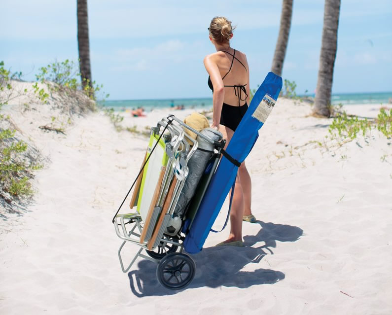 Carrello tavolino da spiaggia