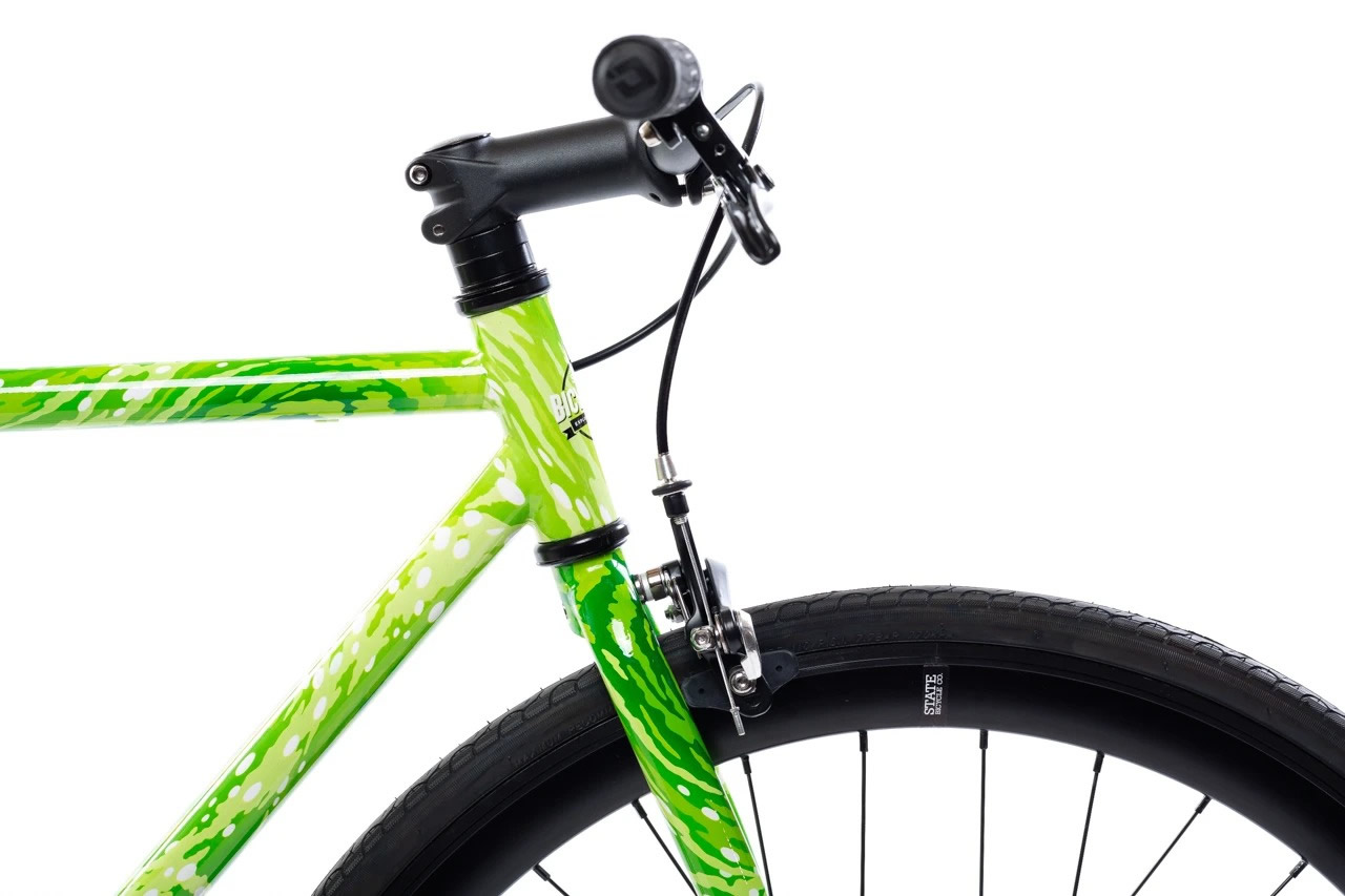 Bicicletta scatto fisso Rick and Morty (verde)