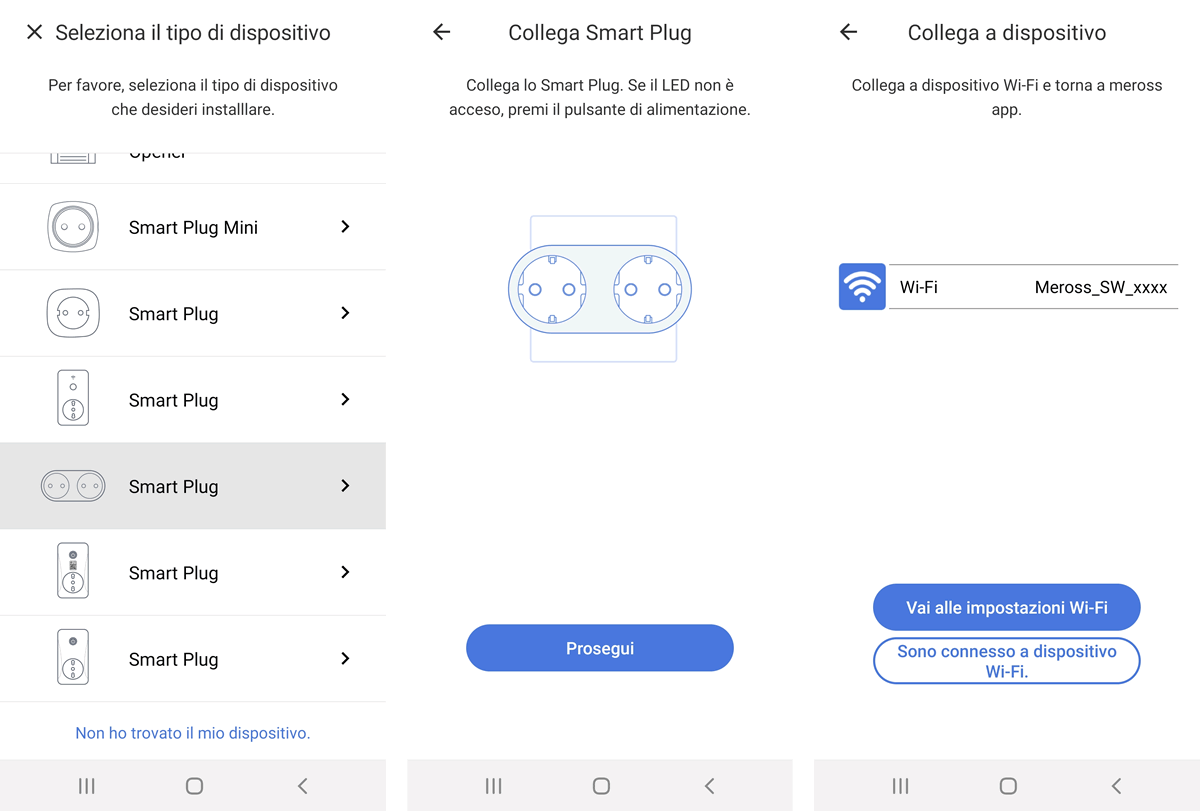 Meross App - Collegamento nuovo dispositivo