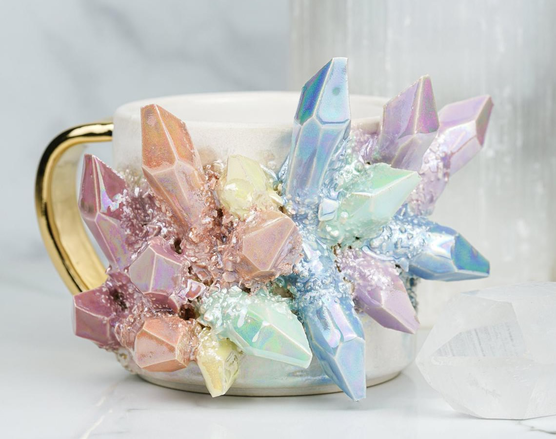Mug con cristalli (arcobaleno)