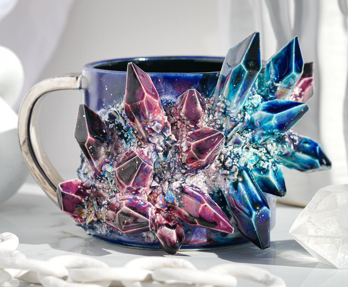 Mug con cristalli (bicolor)