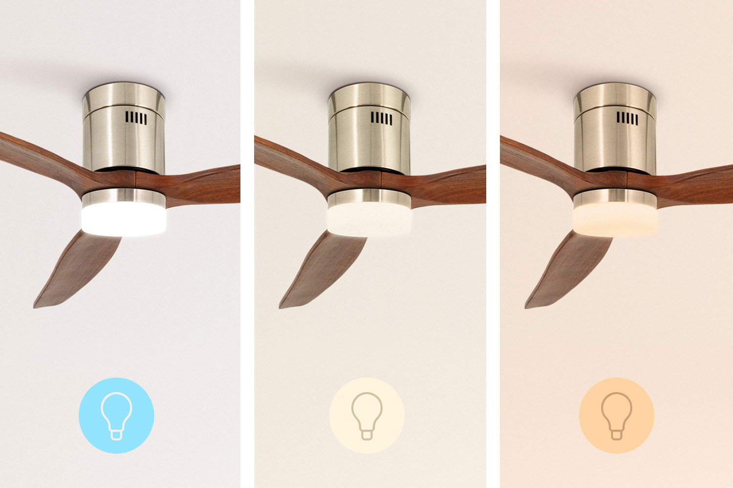 Temperatura luce LED ventilatore da soffitto Ikohs