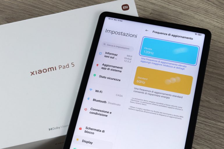 Xiaomi Pad 5 - Display 120Hz