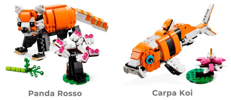 LEGO Panda Rosso e Carpa Koi