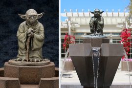 Replica della fontana di Yoda Replica della fontana di Yoda