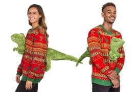 Maglione natalizio T-Rex 3D Maglione natalizio T-Rex 3D