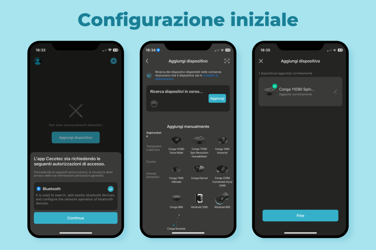 Cecotec Conga 11090 (configurazione iniziale app)