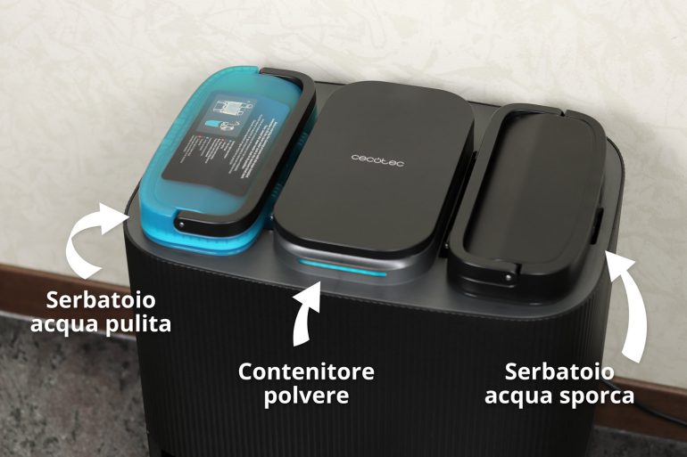 Cecotec Conga 11090 (i 3 serbatoi della base)
