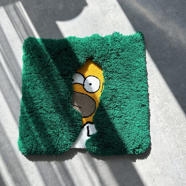 Tappeto Homer nella siepe