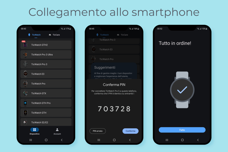 Mobvoi TicWatch Pro 5 (collegamento all'app)