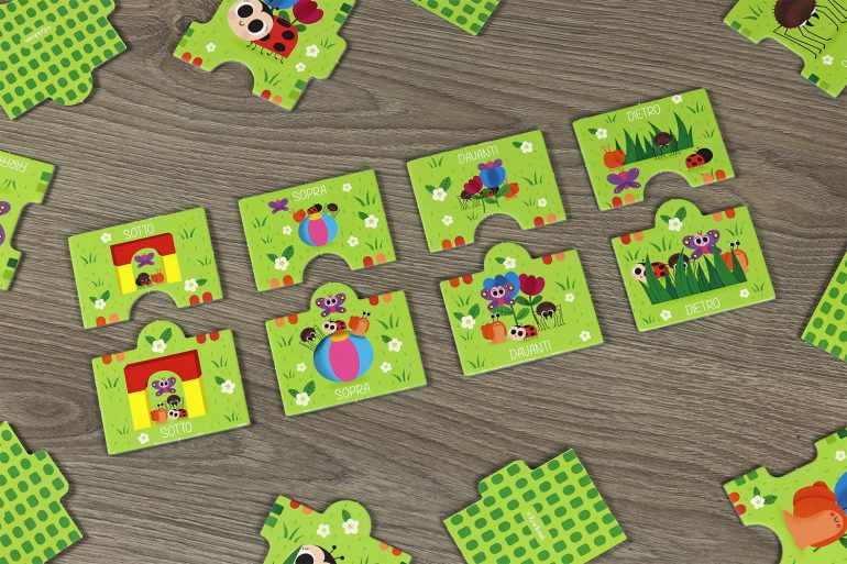 Dove sono gli animali del giardino (tessere di testa - posizioni)