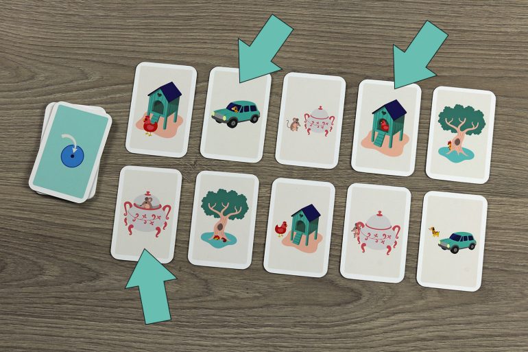Spazio e posizioni (Acchiappa le carte)