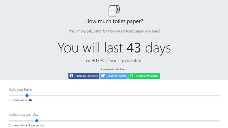 Siti random (howmuchtoiletpaper.com)