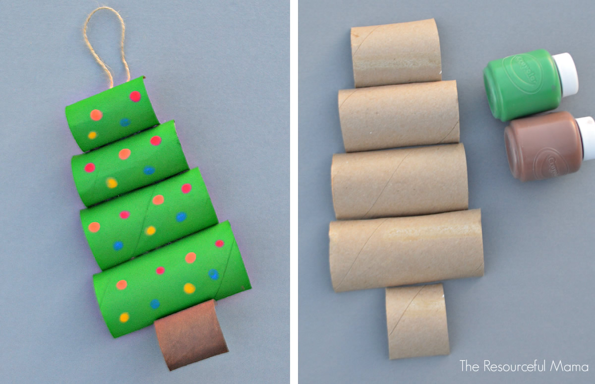 Albero di Natale con rotoli di carta igienica