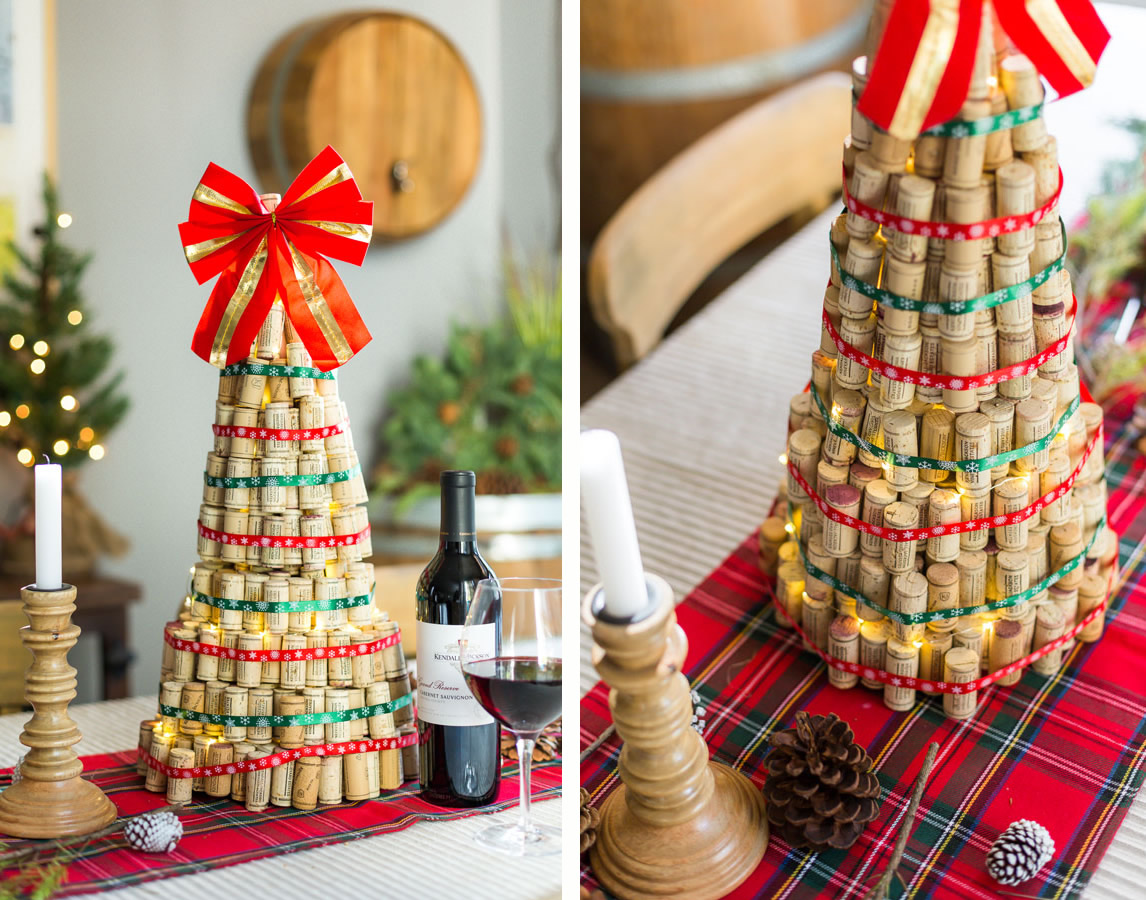 Albero di Natale con tappi di sughero