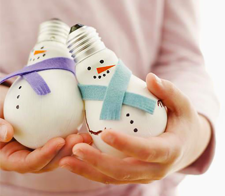 Lampadine pupazzo di neve