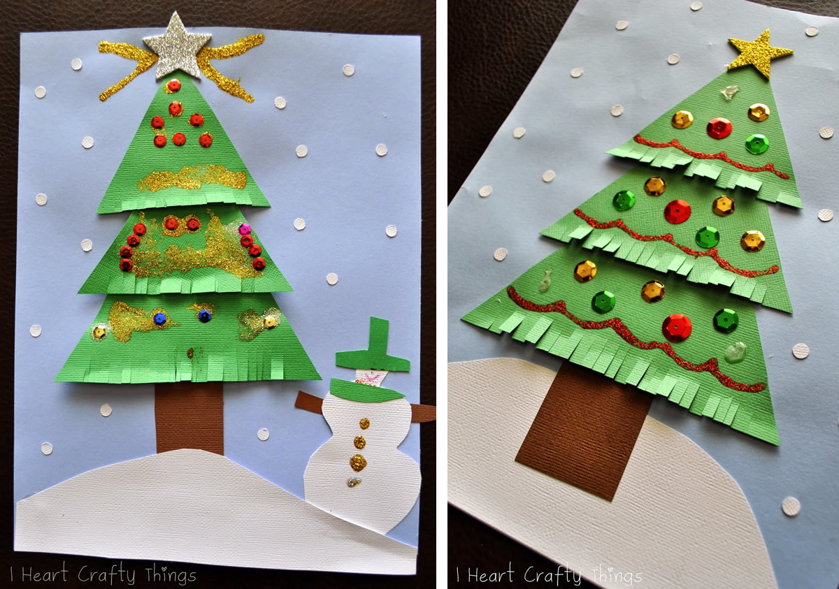 Lavoretto per bambini con albero di Natale