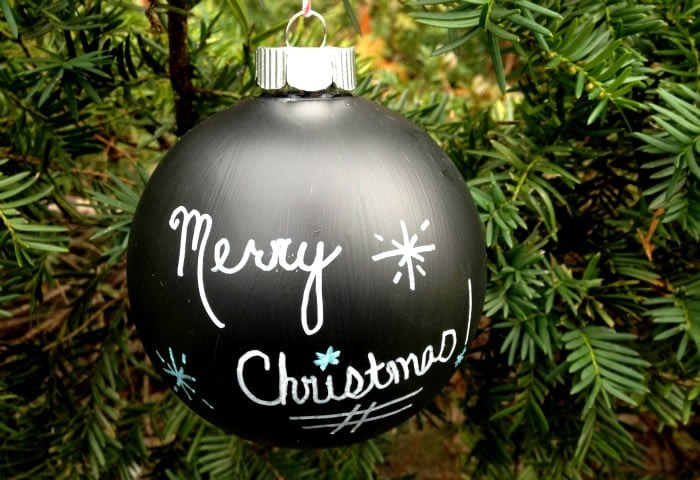 Palline di Natale lavagna