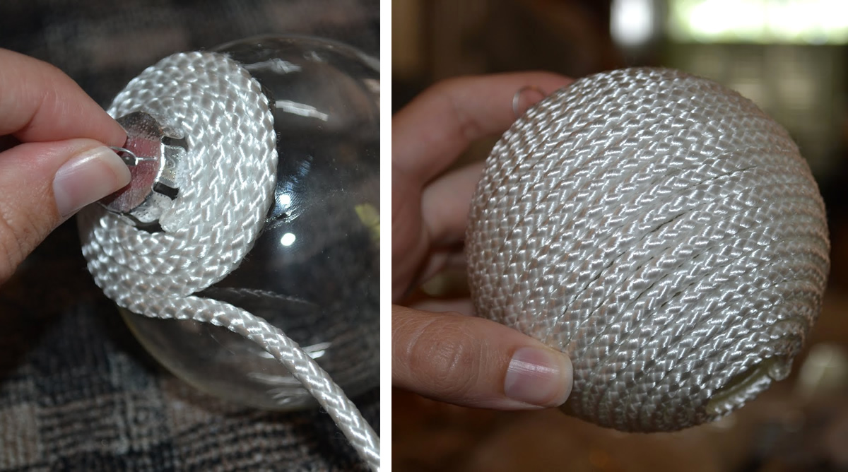 Palline di Natale con corda