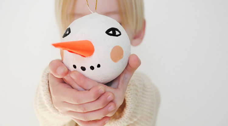 Palline di Natale a forma di pupazzo di neve