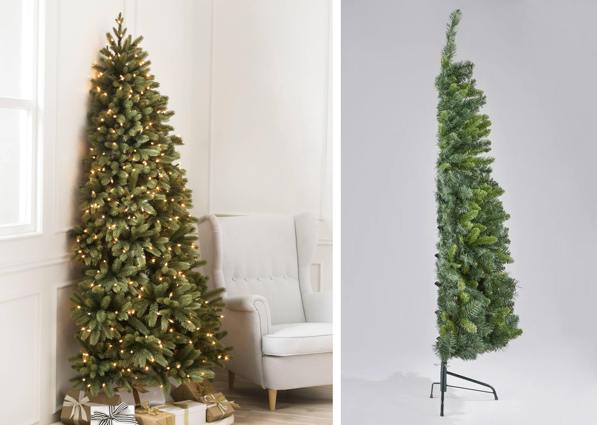 L'albero di Natale a metà, per chi ha poco spazio in casa