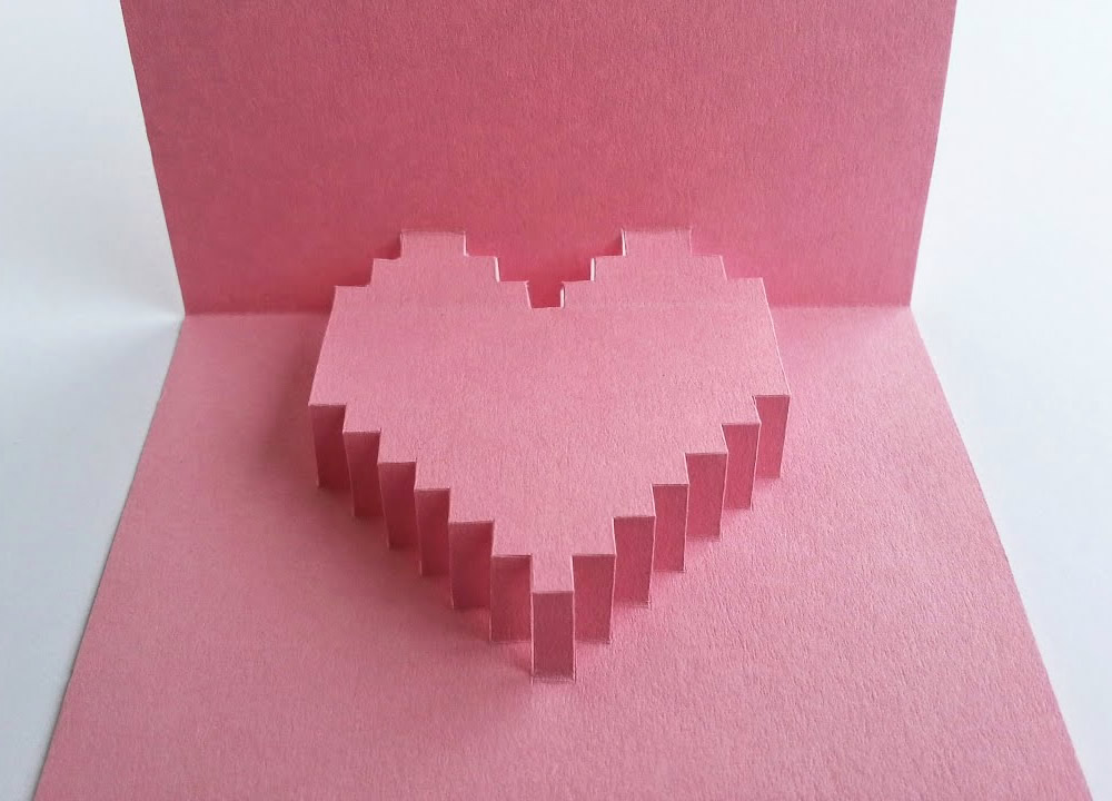 Biglietto con cuore 3D