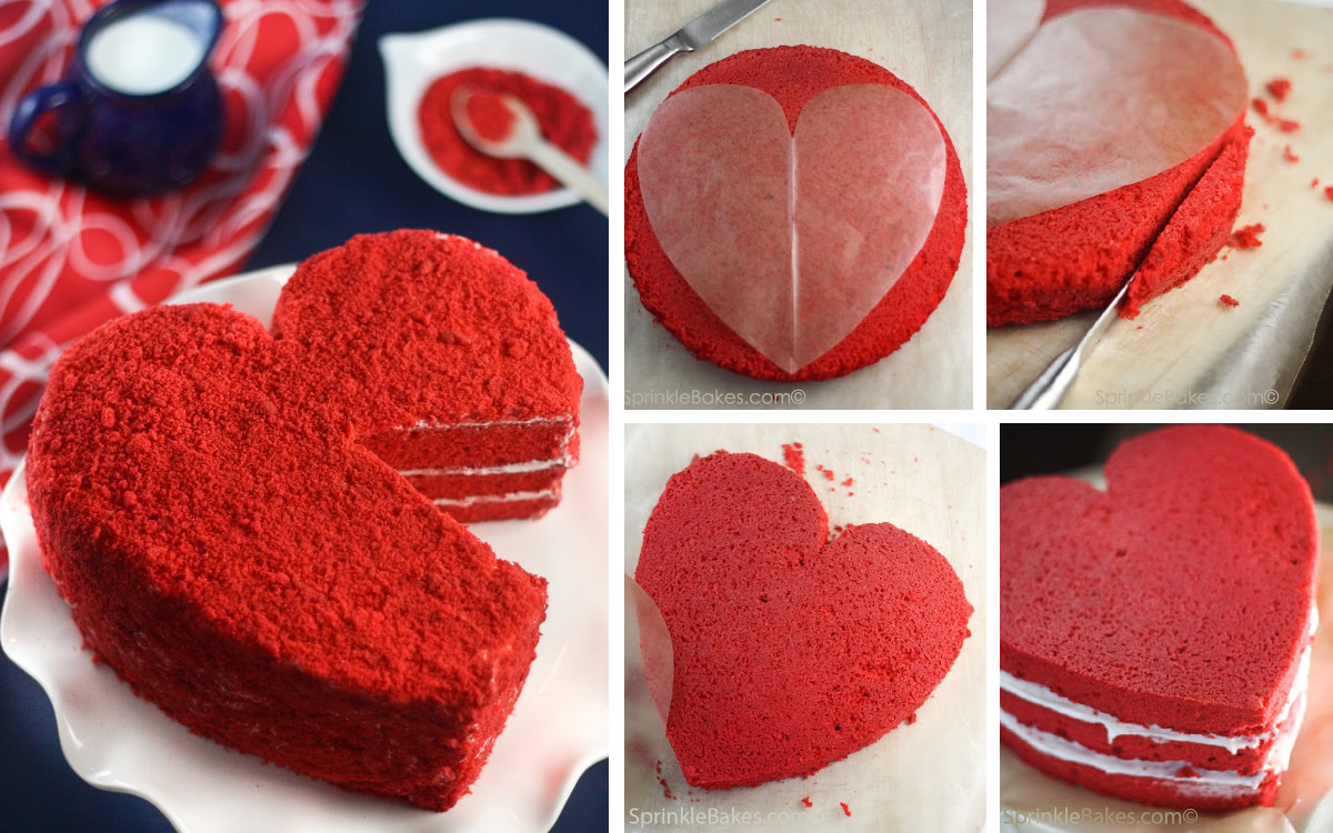 Red Velvet a forma di cuore
