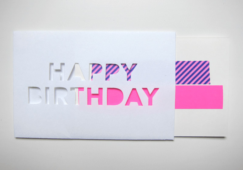 Biglietto di compleanno con washi tape