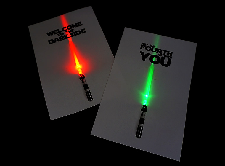 Biglietto di auguri con Spade Laser