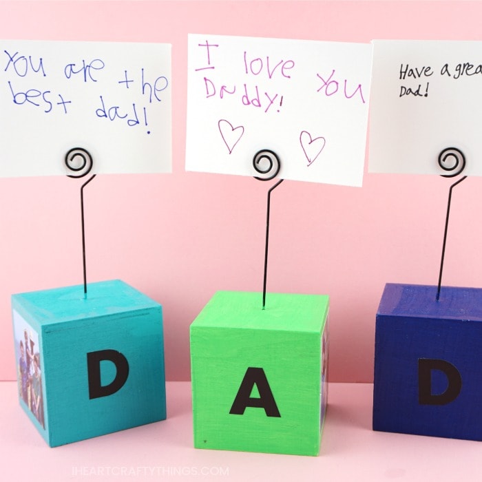 Cubi portafoto per papà