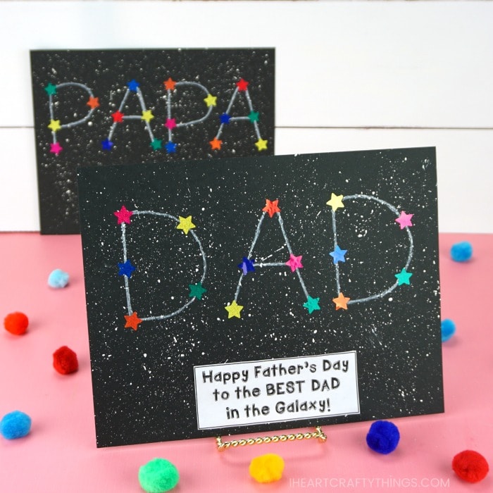 Biglietto di auguri per papà costellazione