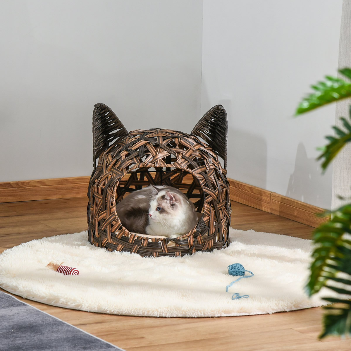 Lettino per gatti, a forma di gatto