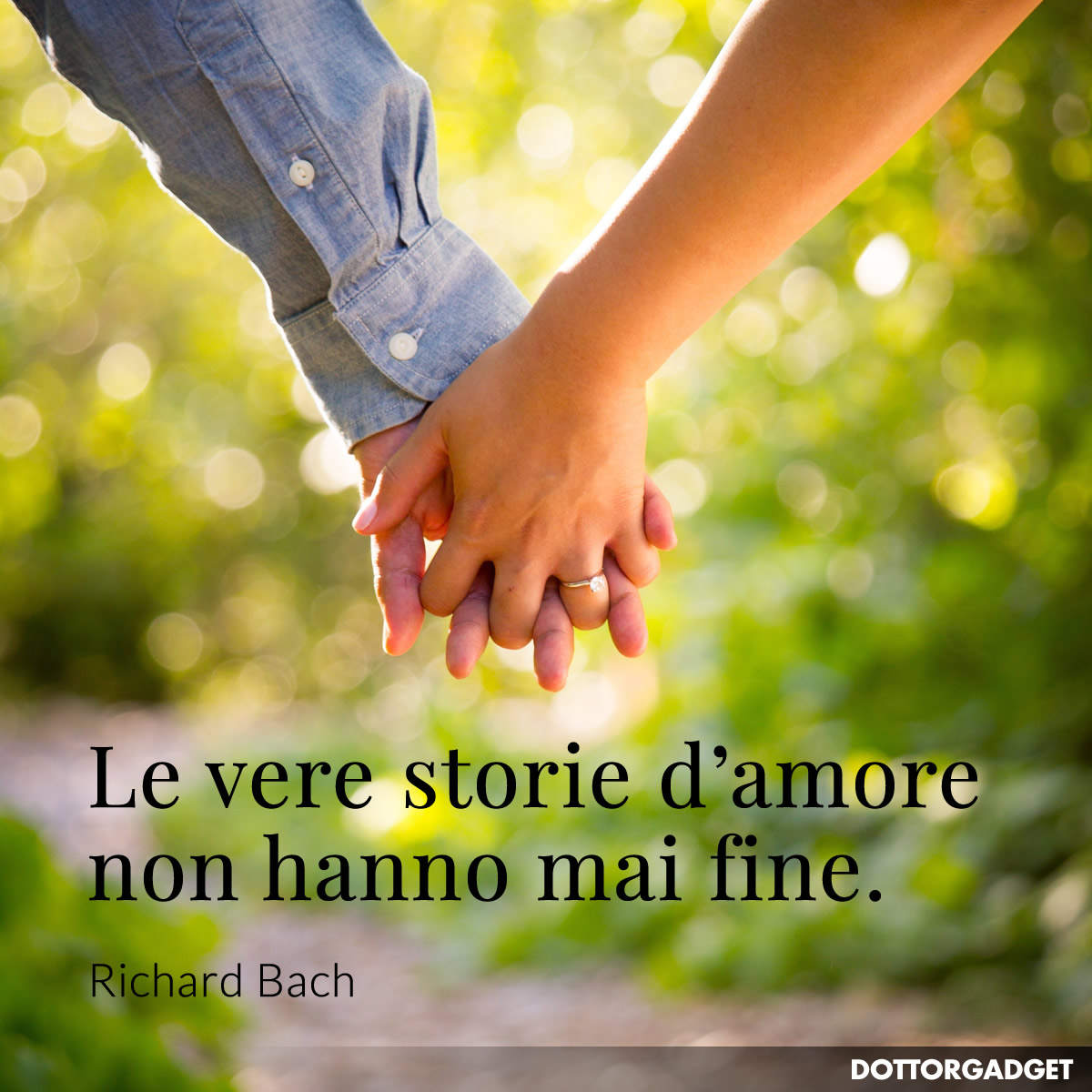 Le vere storie d'amore non hanno mai fine.