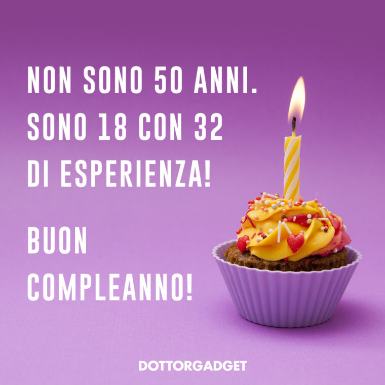 Auguri divertenti compleanno 50 (Non sono 50 anni. Sono 18 con 32 di esperienza! Buon compleanno!)
