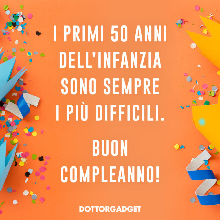 Buon compleanno divertente 50 anni (I primi 50 anni dell'infanzia sono sempre i più difficili. Buon compleanno!)