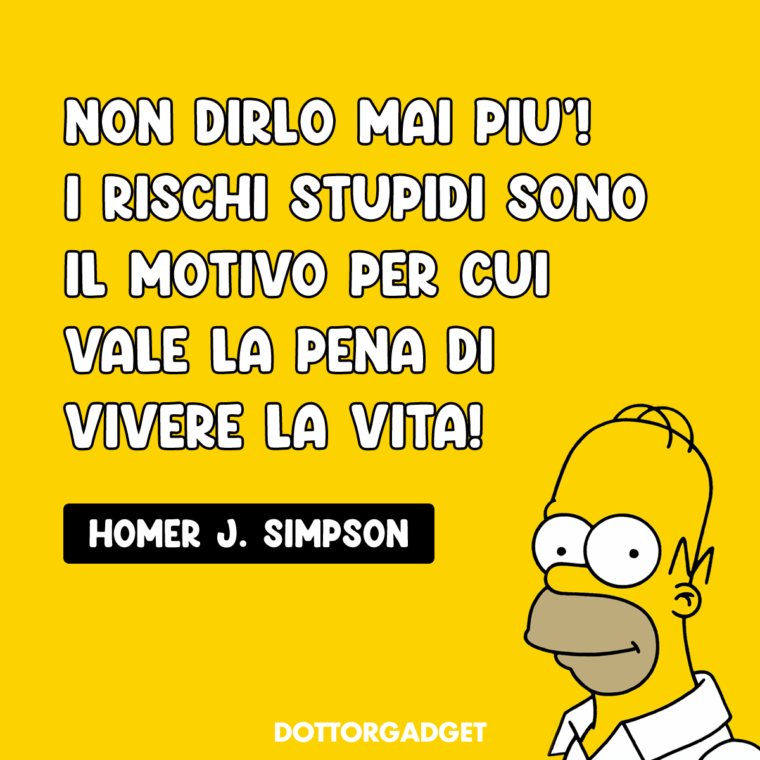 Battute Simpson (Non dirlo mai più! i rischi stupidi sono il motivo per cui vale la pena di vivere la vita!)
